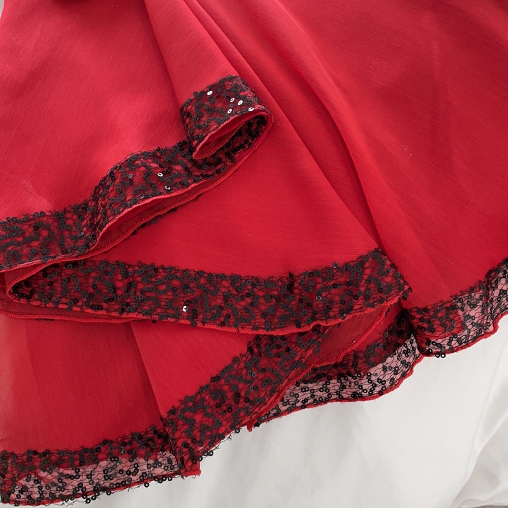 Red Ribbon Mini Dress - Picture 6 of 6
